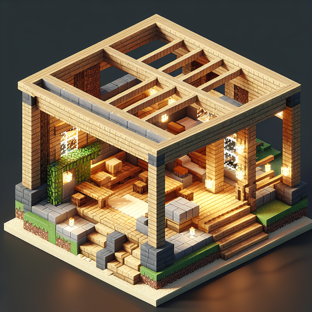 Desain Rumah Minecraft Simple Sederhana yang Mudah Dibangun